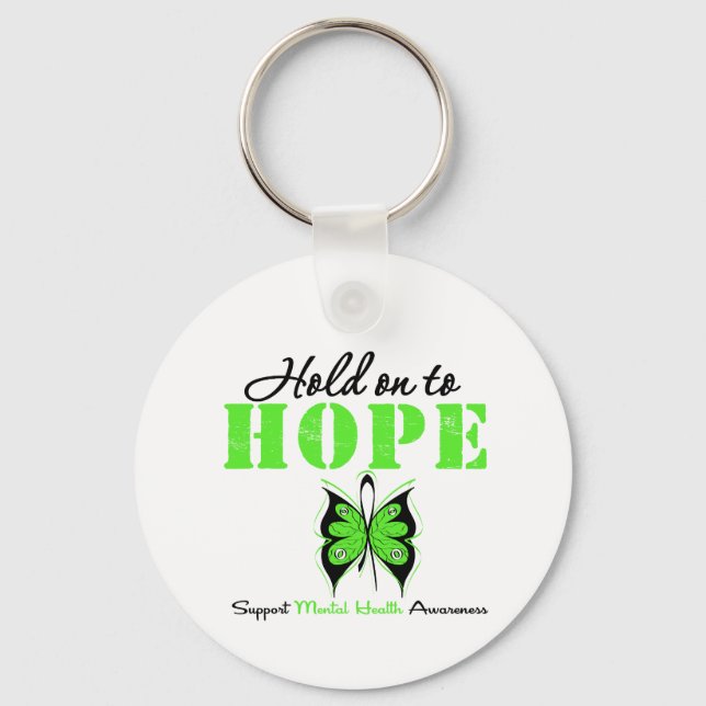 Hold on to Hope Mental Health Awareness Keychain (Front)