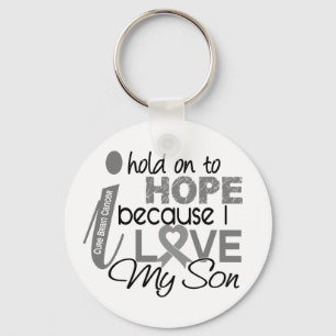 Hold On To Hope Son Brain Cancer Keychain