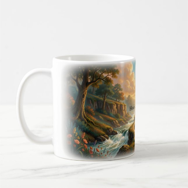 Hold On to Wonder Fantasy Path Poster Coffee Mug (Left)