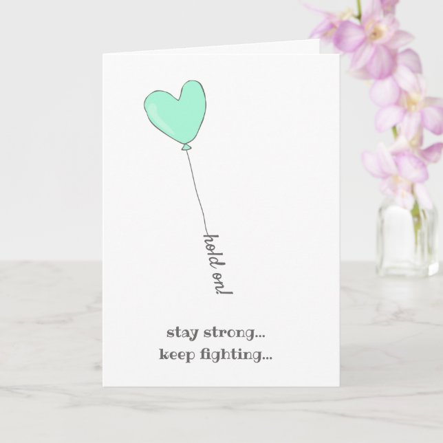 Hold on! Together we will beat this - Beat Cancer Card (Orchid)