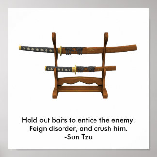 Hold out baits to entice the enemy poster