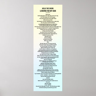 Hold the Door: Lessons for My Kids 2022 Poster