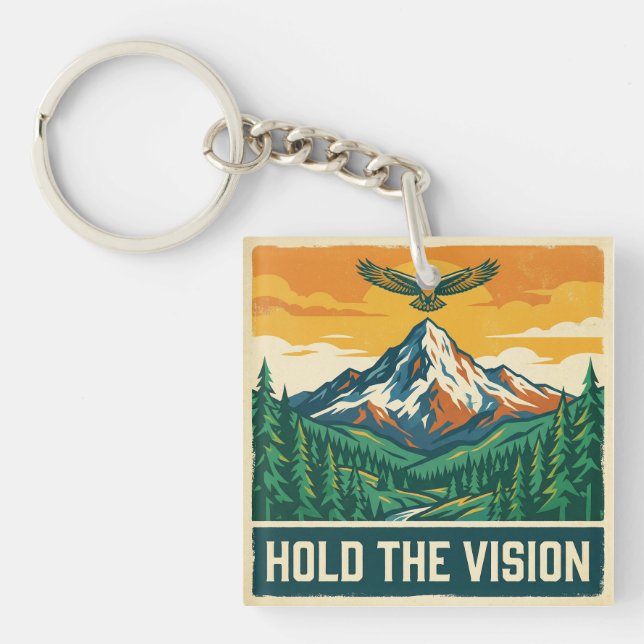 Hold The Vision Keychain (Front)