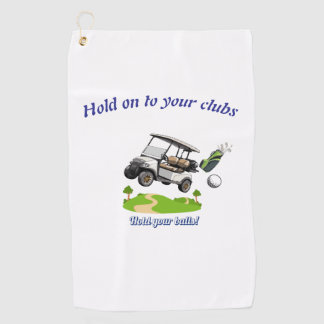 Hold your clubs golf towel