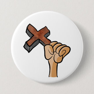 Hold Your Faith Up High 3 Inch Round Button