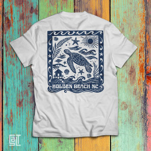 Holden Beach NC Sea Turtle Art T-Shirt