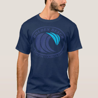 Holden Beach NC Summertime Vacationing Blue Waves T-Shirt