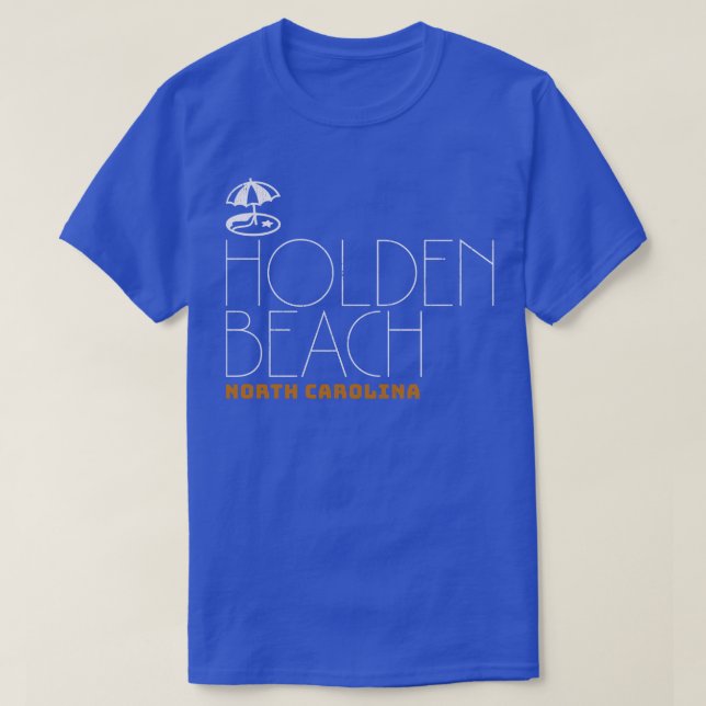 Holden Beach North olina Summer Umbrella T-Shirt (Design Front)