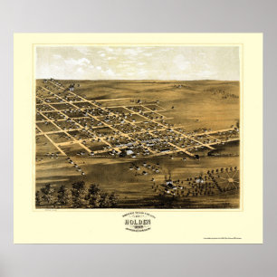 Holden, MO Panoramic Map - 1869 Poster