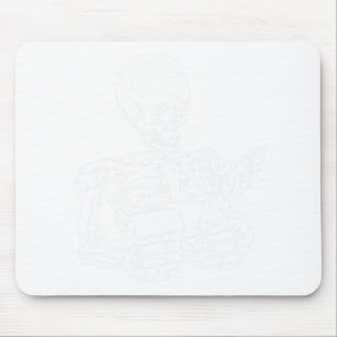 Holding Cat Funny Halloween Skull Sphynx Cat  Mouse Pad