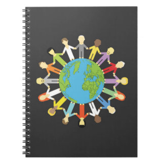 Holding Hands Around Earth Notebook
