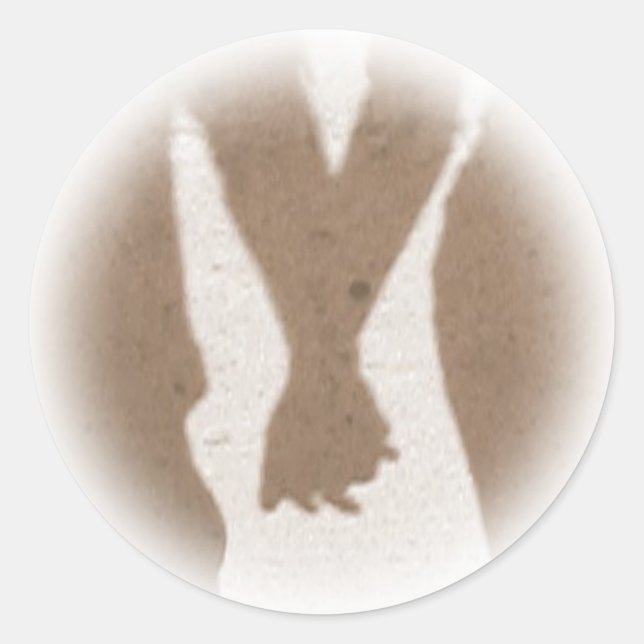 Holding Hands Classic Round Sticker (Front)