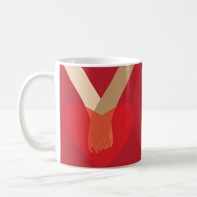 Holding Hands Coffee Mug (Left)