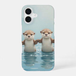 Holding Hands Otters iPhone / iPad case