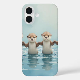 Holding Hands Otters iPhone / iPad case