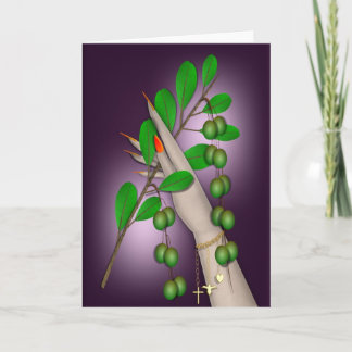 HOLDING OUT AN OLIVE BRANCH CARD