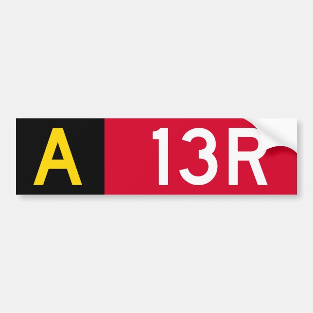 Holding Point Sign A13R Bumper Sticker (Front)