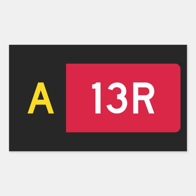 Holding Point Sign A13R Sticker (Front)