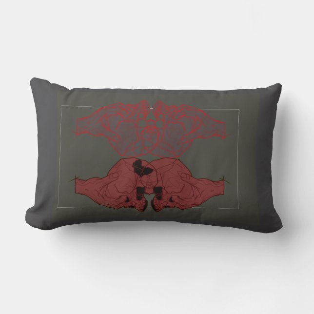 holding skulls  lumbar pillow (Front)