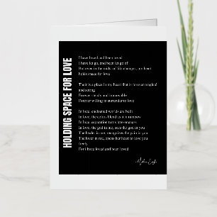 Holding space for love poem foil greeting card