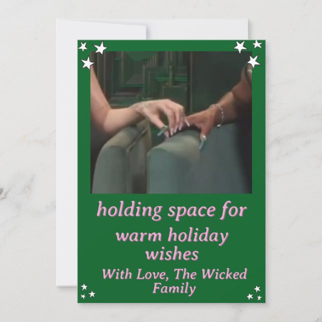 "Holding Space For" personalized Holiday Card (Front)