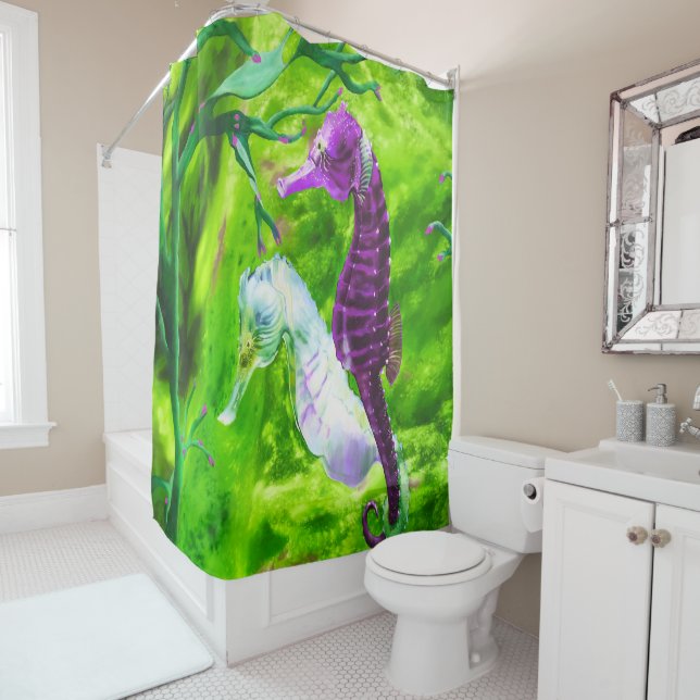 Holding Tails Shower Curtain (In Situ)