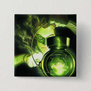 Holding the Green Lantern 2 Inch Square Button