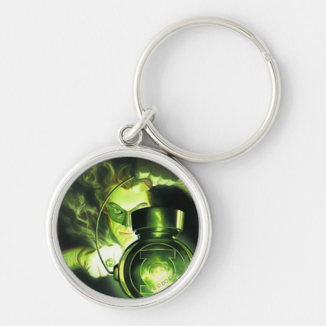 Holding the Green Lantern Keychain (Front)