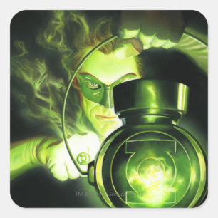 Holding the Green Lantern Square Sticker
