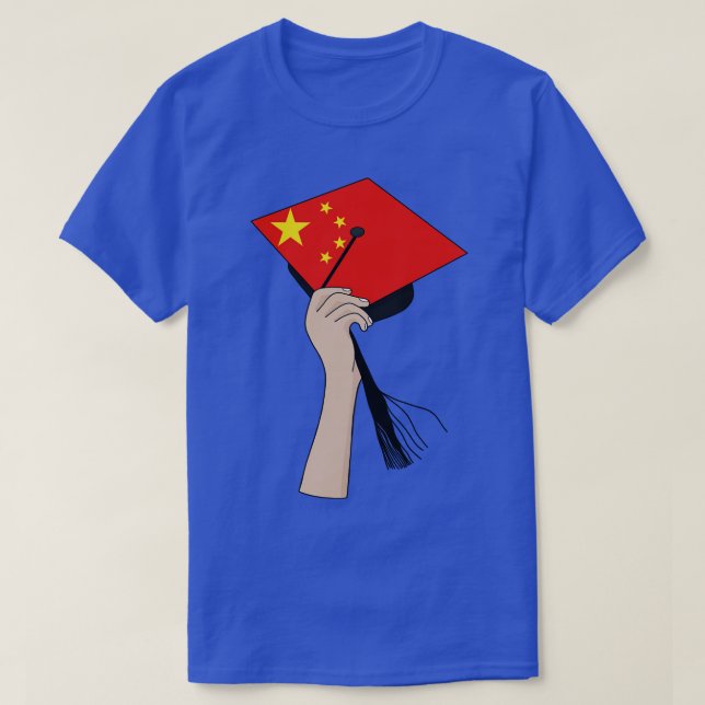 Holding the Square Academic Cap China T-Shirt (Design Front)