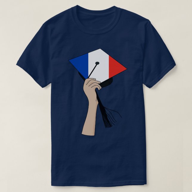 Holding the Square Academic Cap France T-Shirt (Design Front)