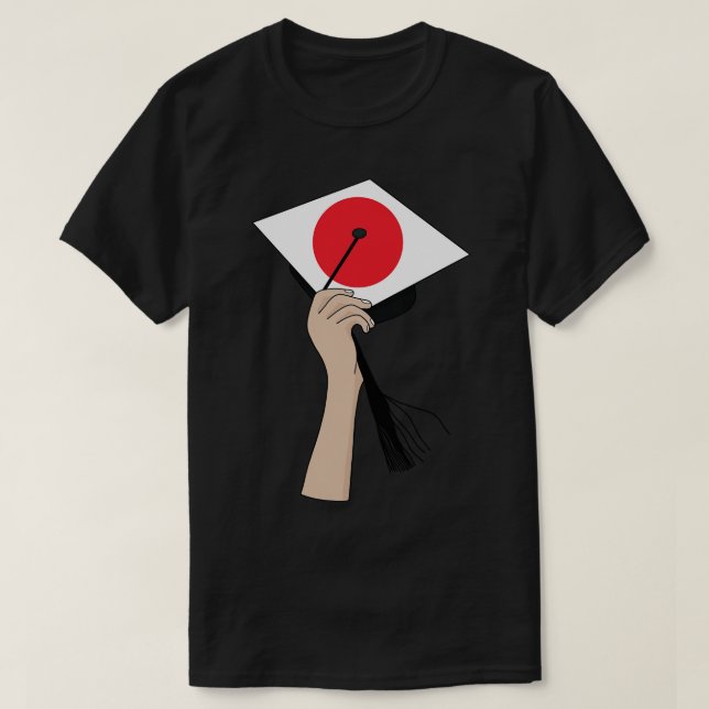 Holding the Square Academic Cap Japan T-Shirt (Design Front)