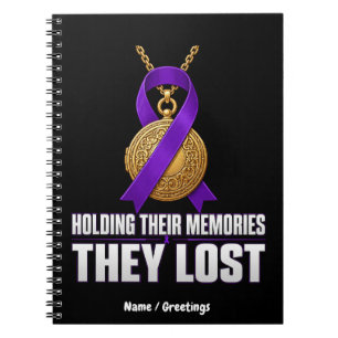 Holding Their Memories They Lost Purple Ribbon  Notebook
