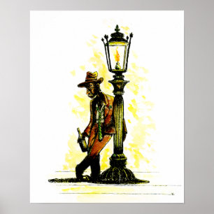 Holding Up The Lamp Post Poster