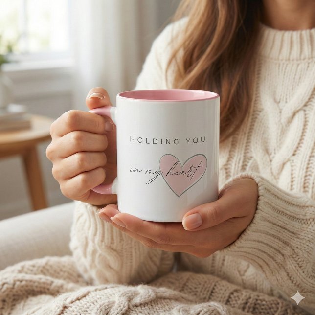 Holding You In My Heart Mug (Show your sympathy with this thoughtful, "Holding you in my heart" mug! )