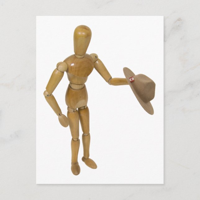 HoldingMountieHat051409 Postcard (Front)