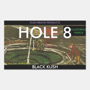 HOLE 8 BLACK KUSH STICKER