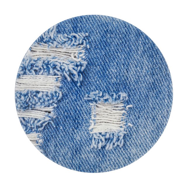 Hole, denim jeans, ripped texture cutting board (Front)