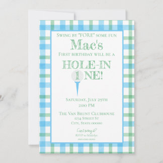 Hole-in One 1st Birthday Party Invitation