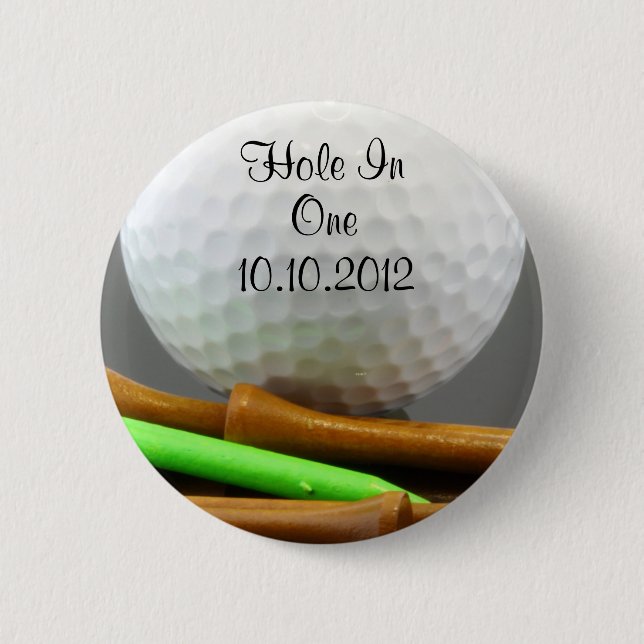 Hole In One 2 Inch Round Button (Front)