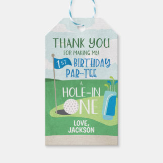Hole in One Birthday Favour Tags, Golf Gift Tags