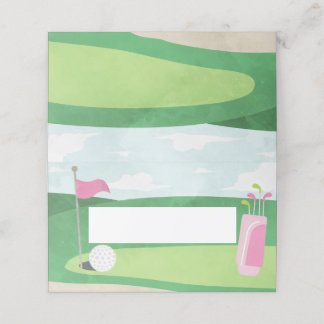 Hole in One Birthday Place Cards, Girl Golf Card