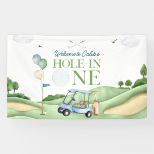 Hole In One Boy Golf First Birthday Par-Tee Banner