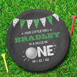 Hole In One Boys Golf 1st Birthday Par-tee Paper Plate<br><div class="desc">Celebrate in style with these trendy 1st birthday party paper plates. The design is easy to personalize with your own wording and your family and friends will be thrilled when they see these fabulous party plates. Matching party items can be found in the collection.</div>