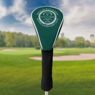 Hole in One Classic Emerald Green Personalized Golf Head Cover