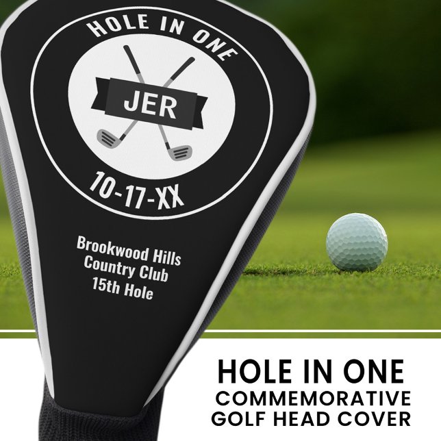 Hole in One Classic Golfer Custom Award Golf Clubs Head Cover (Hole in One Classic Golfer Custom Award Golf Clubs Golf Head Cover As Shown with White Trim)
