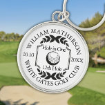 Hole in One Classic Personalized Golf Keychain<br><div class="desc">Personalize the name,  location hole number and date to create a great golf keepsake to celebrate that fantastic hole in one. Designed by Thisisnotme©</div>