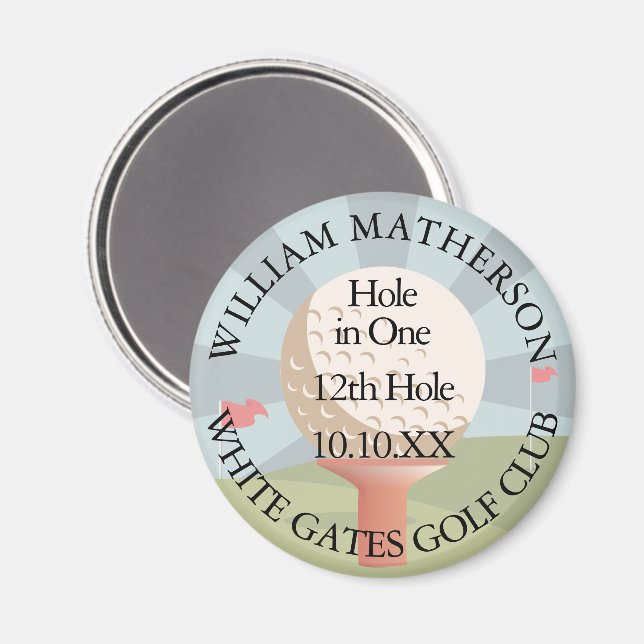 Hole in One Classic Personalized Magnet (Front/Back)