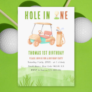 Hole In One First Birthday Party Invitation