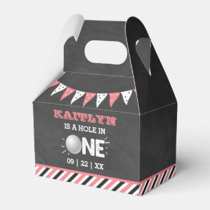 Hole In One Girls Golf 1st Birthday Par-tee Favor Box